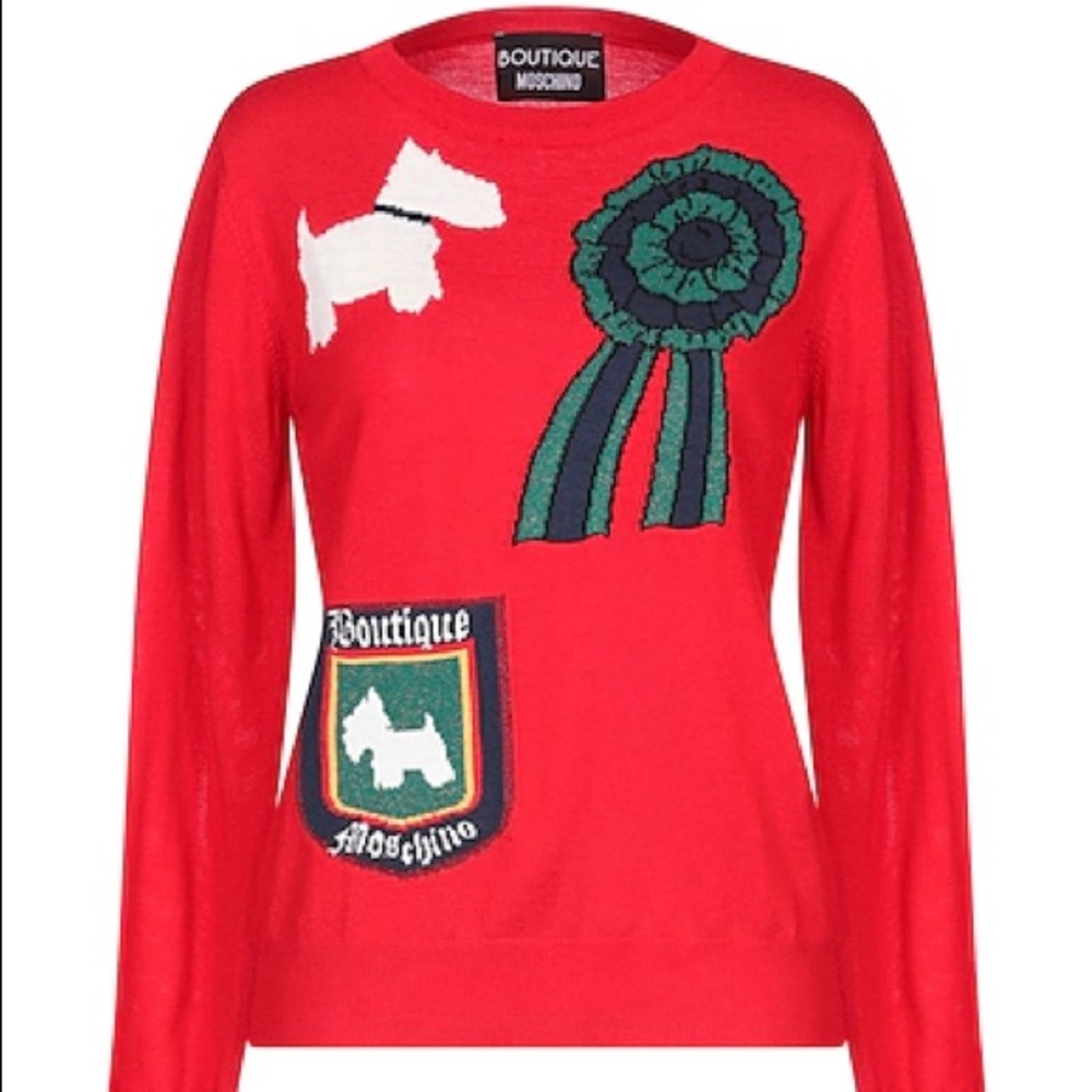 moschino boutique puppy wool sweater size 36/ XS